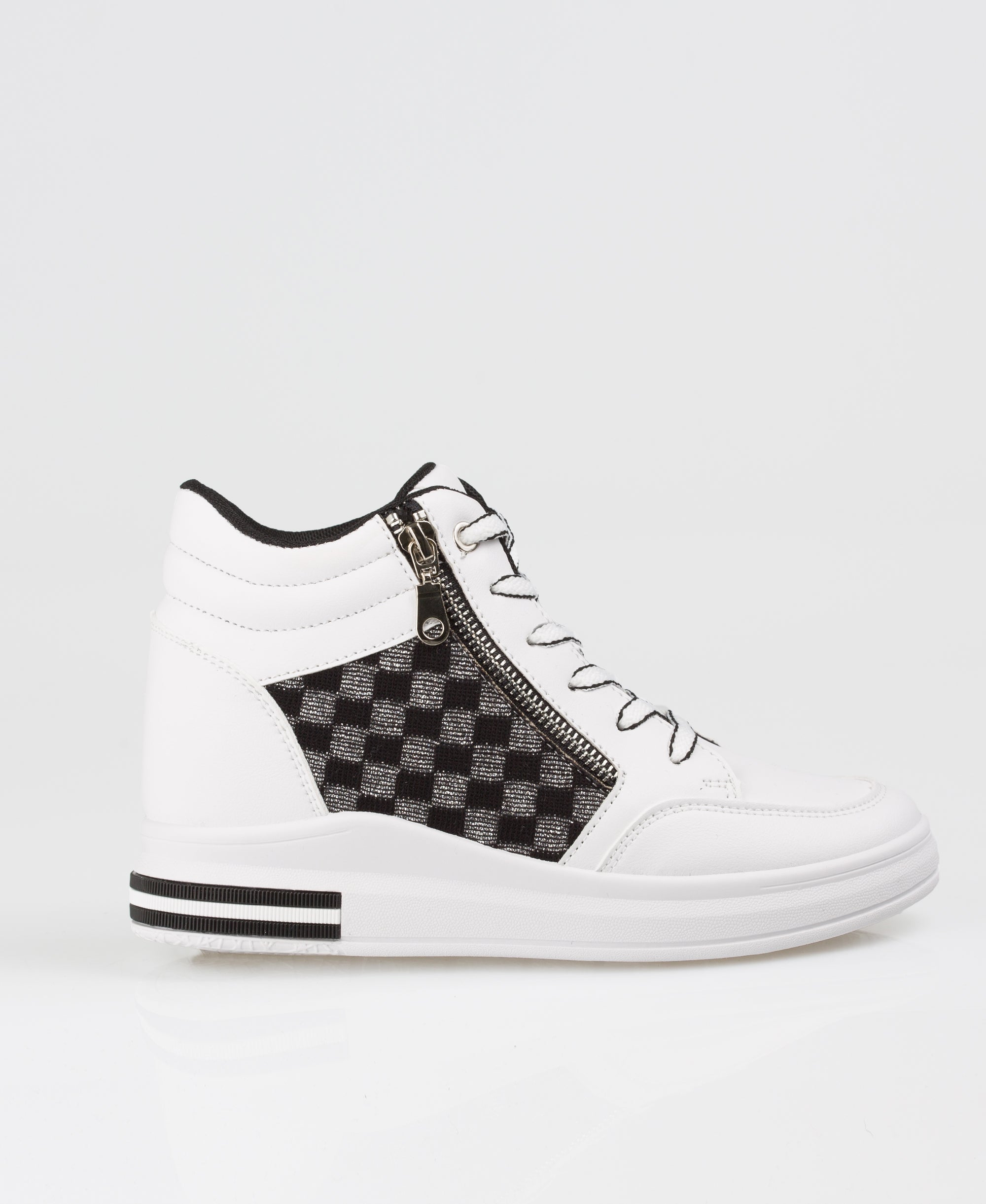 KRISP Colour Block High Top Lurex Fashion Trainers (2964)